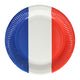 Papieren bord 23cm nederlandse franse vlag