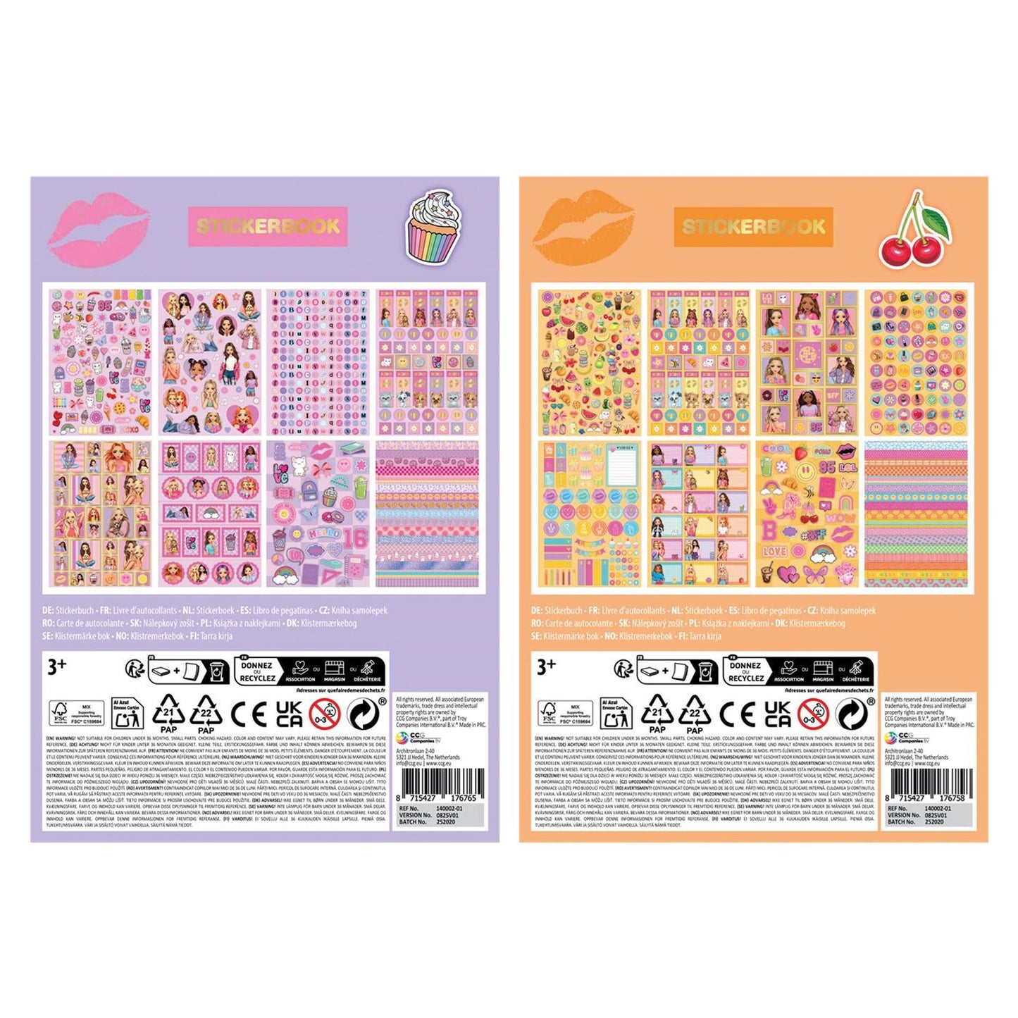 Besties stickerboek neon a5 8 vel 2 assorti