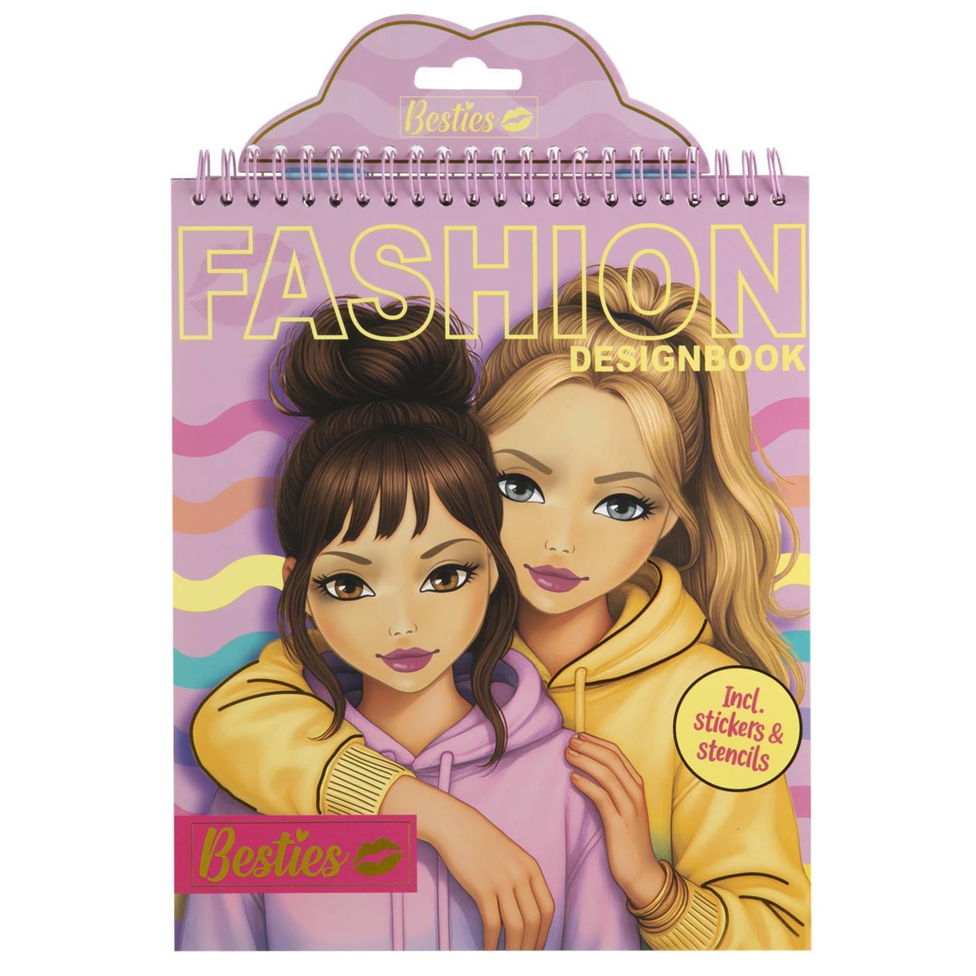 Besties fashion designer book neon 24x20cm