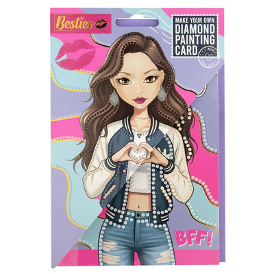 Besties diamond painting kaart+envelop