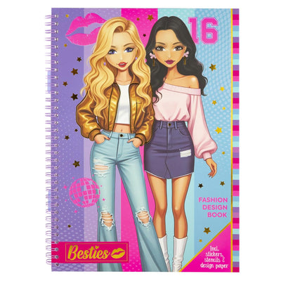 Creative craft group besties fashion ontwerpboek a4 met accessoires