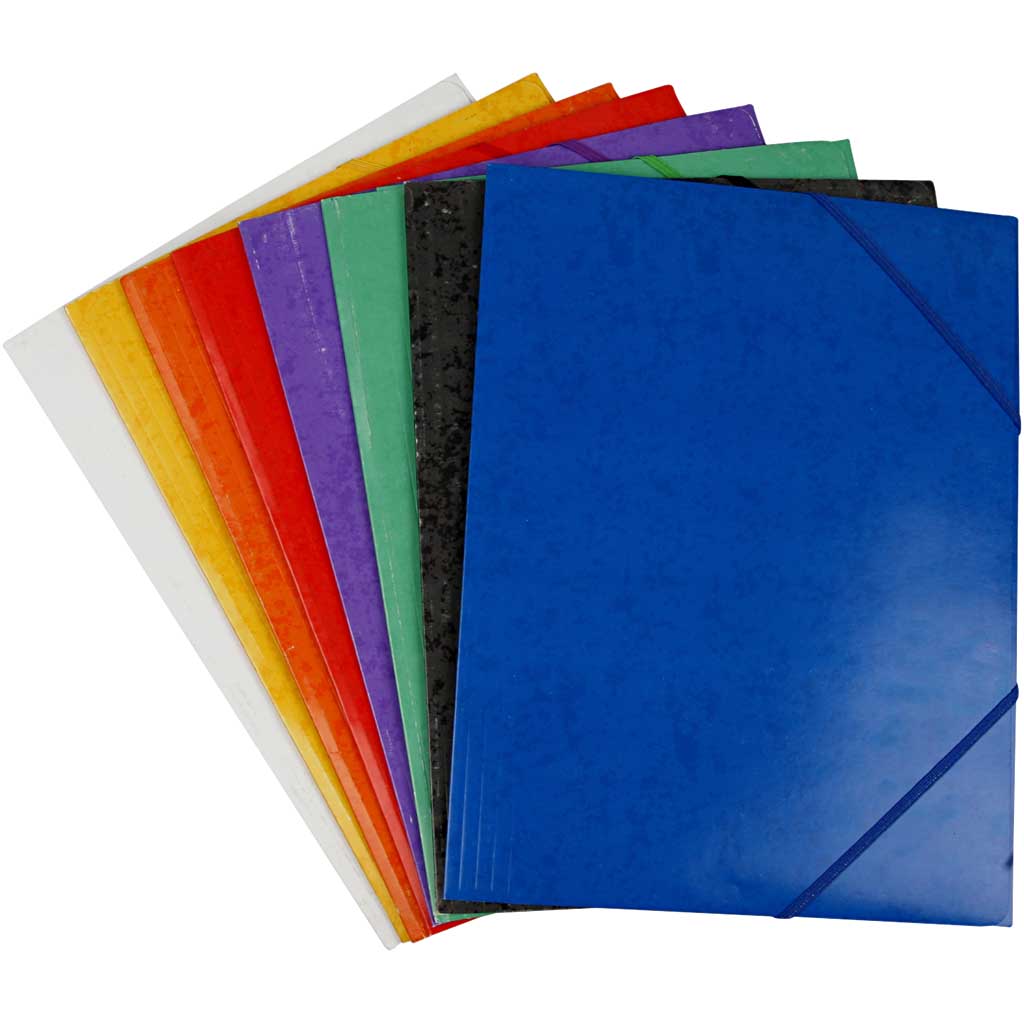 Http: www.cchobby.nl map-met-flap-en-elastieken-a4-afm-22-9-32-4-cm-diverse-kleuren-8x3-stuk-24-stuk-1-doos