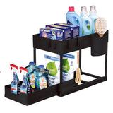 Nexxt multifunctioneel opbergrek zwart | 2 stuks - afbeelding 2