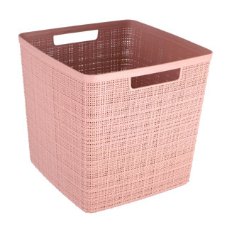 Curver jute opbergmand cube 17l rose dawn | 2 stuks
