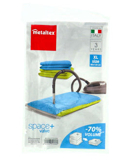 Metaltex vacuumzak en luchtdicht ventiel xl 80x120 cm | 2 stuks