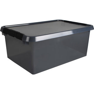 Sunware comfort line opbergbox 45l - 60x40x26 cm - transparant grijs