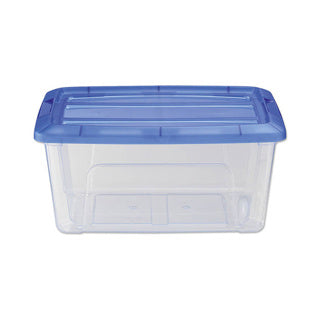 Iris topbox 15l 39x29x18.6 cm blauw | 2 stuks