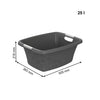 Rotho wasmand 25 liter flowers grey | 2 stuks