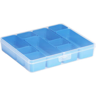 Sunware q-line opbergdoos met 10 bakjes 3,6l | 2 stuks