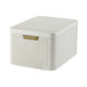 Curver style mand l met deksel rotanstyle ivoor (lxbxh 44x32x25cm)