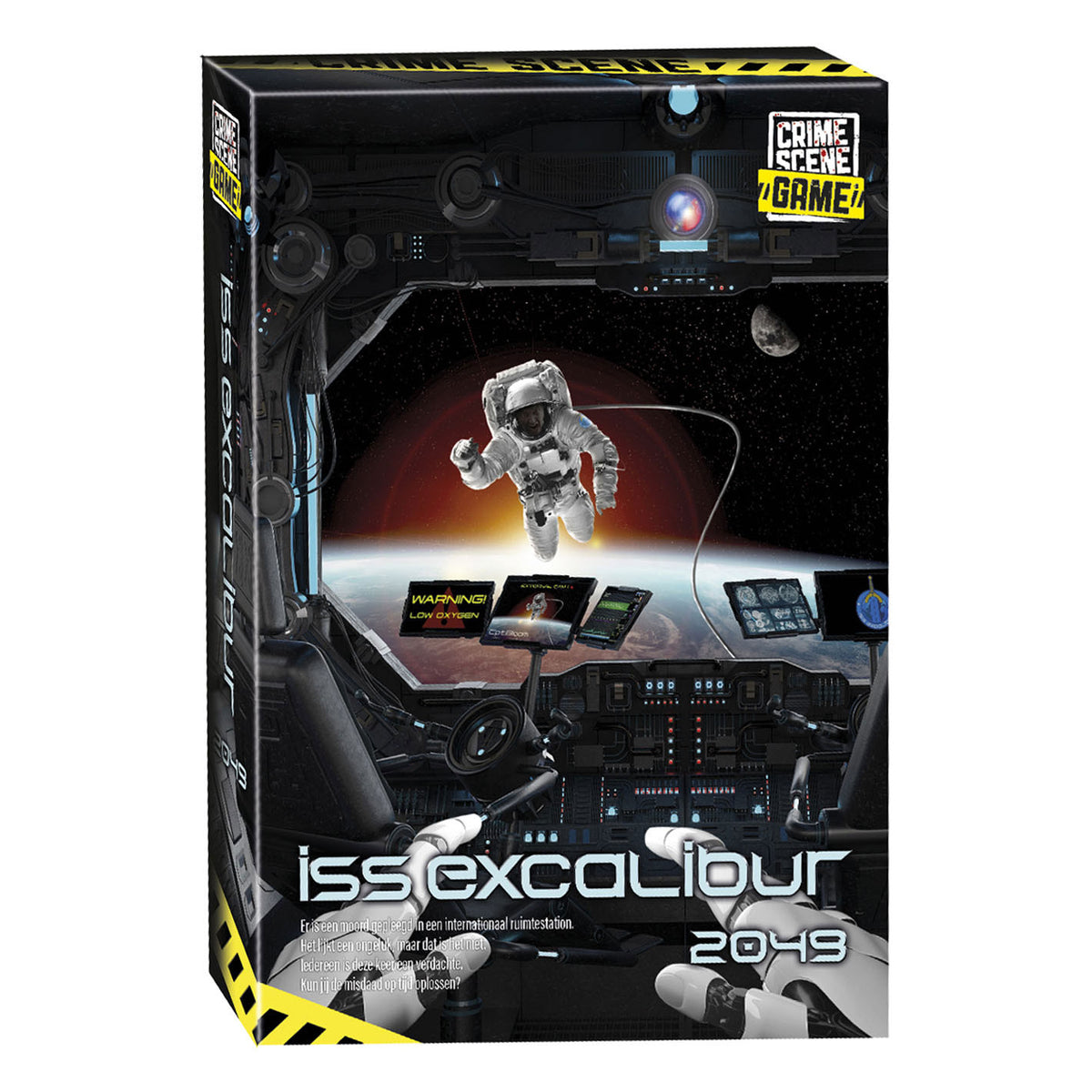 Tactic crime scene iss excalibur 2049 – bordspel – misdaadspel – futuristisch mysterie in de ruimte – diepgaand onderzoek en deductie – crime scene serie – game storm studio – 1 of meer spelers – vanaf 18 jaar