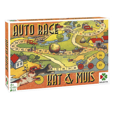 Selecta bordspel spellen van toen - auto race kat muis