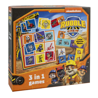 Tactic paw patrol rubble crew 3in1 memo lotto domino