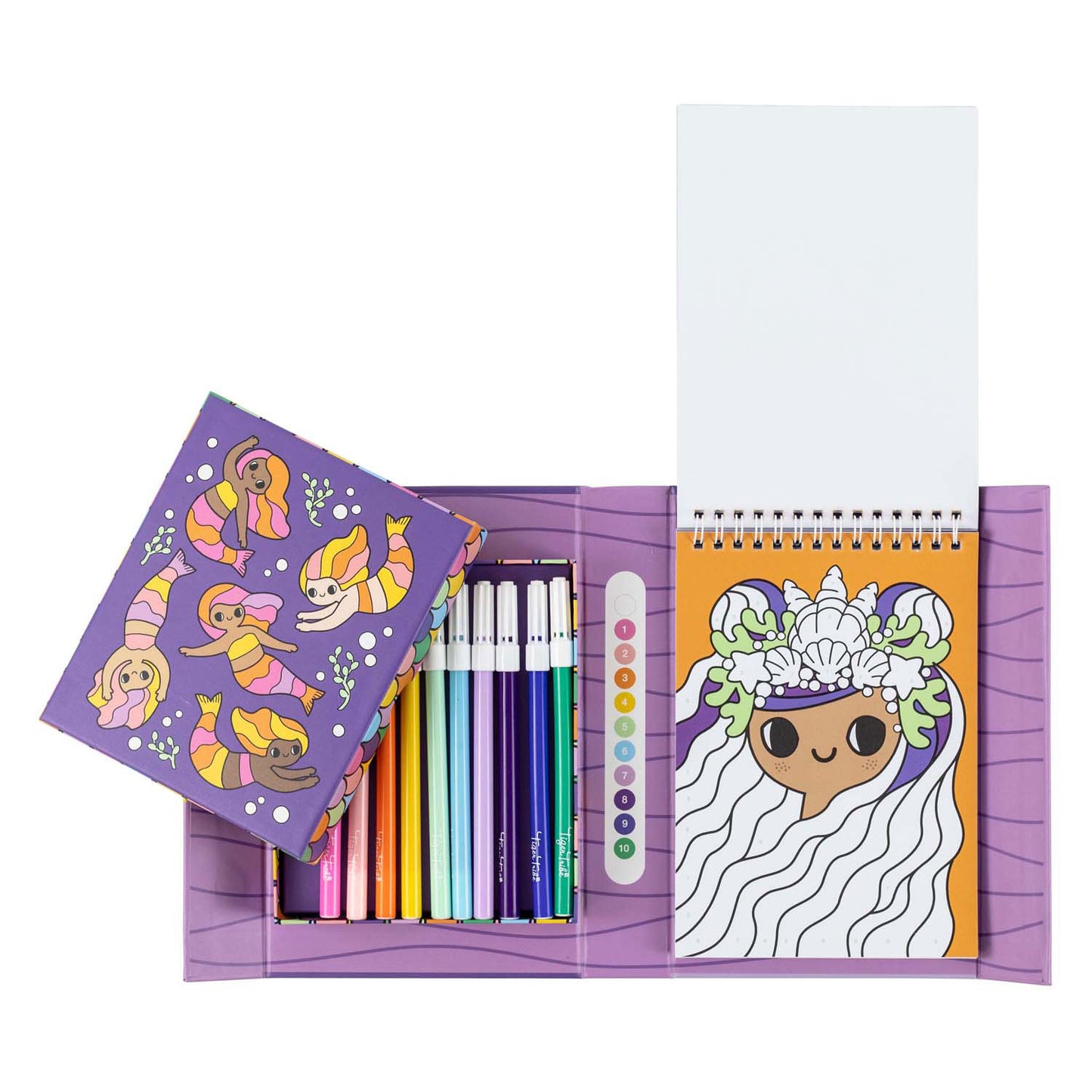 Tiger tribe meeneem colour by numbers mermaids +4 jaar*