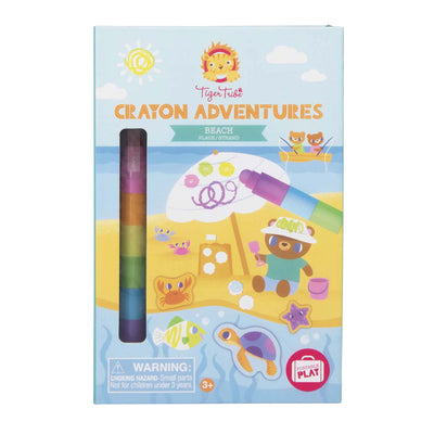 Tiger tribe waskrijt kleurset crayon adventures beach -