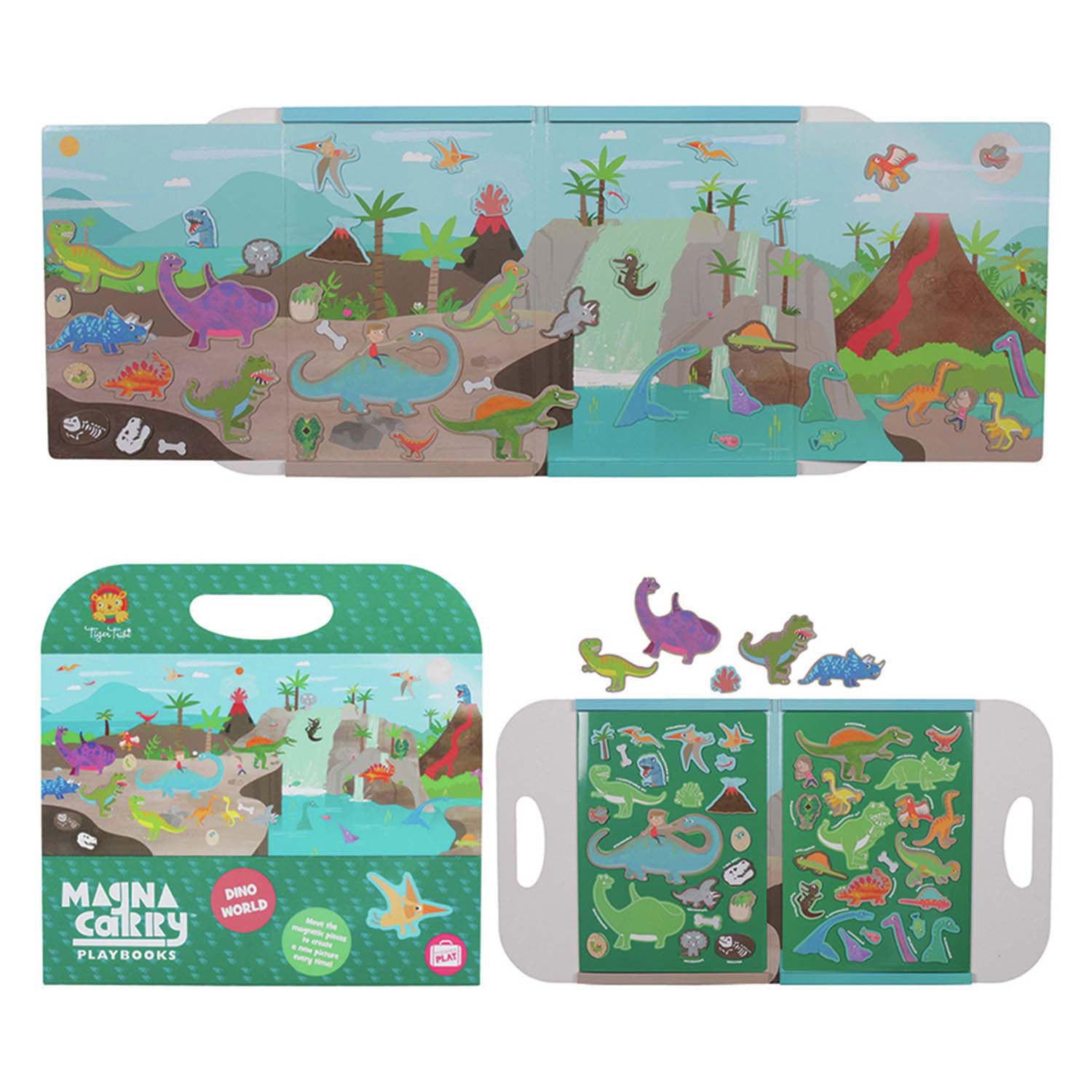 Tiger tribe magna carry - dinosaurus magneetboek