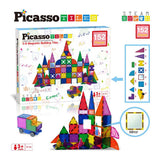 Picasso tiles tactic - constructiespeelgoed - magnetic tiles - magnetische tegels - blocks and mirrors set - stem speelgoed - creatief bouwspeelgoed - 152 delig - vanaf 3 jaar - afbeelding 3