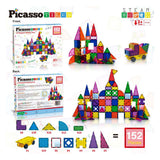 Picasso tiles tactic - constructiespeelgoed - magnetic tiles - magnetische tegels - blocks and mirrors set - stem speelgoed - creatief bouwspeelgoed - 152 delig - vanaf 3 jaar - afbeelding 4