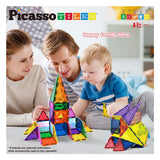 Picasso tiles tactic - constructiespeelgoed - magnetic tiles - magnetische tegels - blocks and mirrors set - stem speelgoed - creatief bouwspeelgoed - 152 delig - vanaf 3 jaar - afbeelding 5