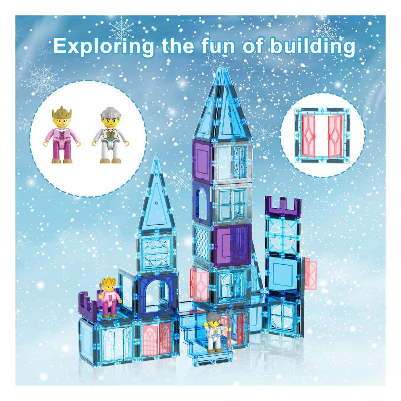 Selecta picassotiles winter theme - magnetische bouwtegels, 72dlg.