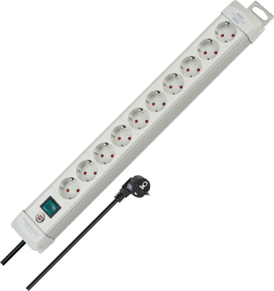 Brennenstuhl premium-line stekkerdoos 10-voudig lichtgrijs 3m h05vv-f 3g1,5