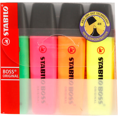 Abi tekstmarker stlo boss original kleurenassortiment 8 stuks