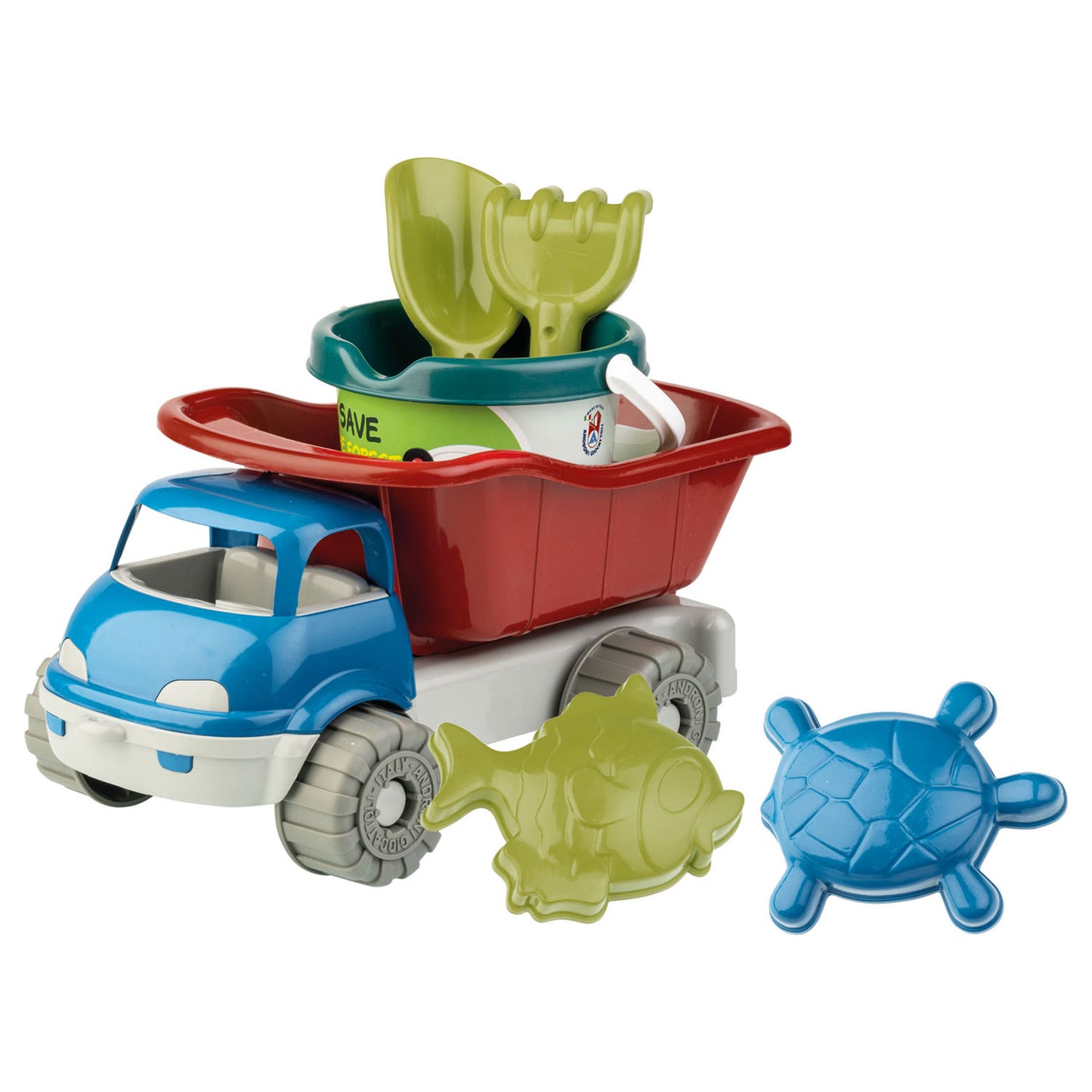 Androni Emmerset met Kiepwagen Gerecycled Plastic, 6dlg.