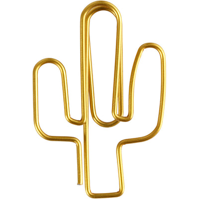 Clips, cactus, afm 40x30 mm, goud, 6 stuk 1 doos