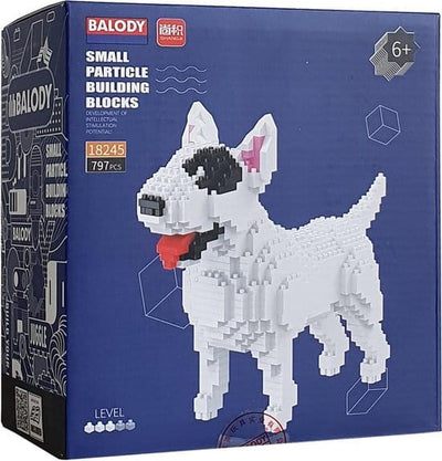 balody bull terriër hond met nanoblocks mini lego bouwstenen 797 onderdelen