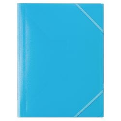 Mappen office depot pp 500g m2 a4 32x24,5cm blauw 3 flappen elastieksluiting