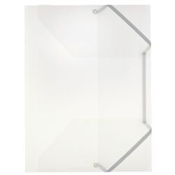 Mappen od pp 500g m2 a4 32x24,5cm transparant wit 3 flappen elastieksluiting