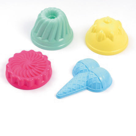 Ecoiffier ijs en cupcakes zandvormen - 4st.