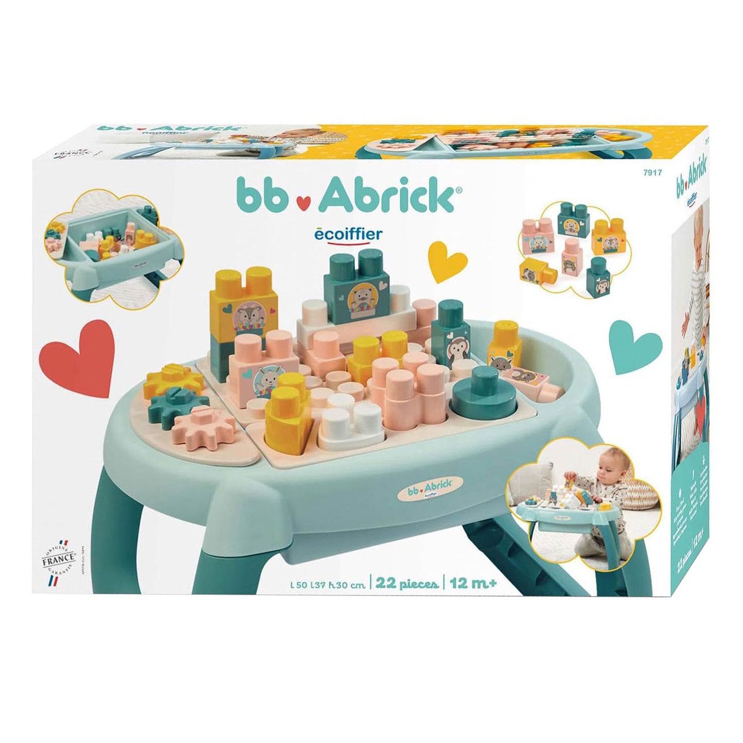 Abrick ecoiffier bb eerste activiteitentafel met blokken