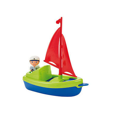 Ecoiffier zeilboot met speelfiguur - 22cm
