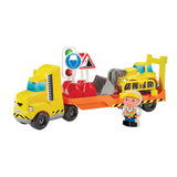 Ecoiffier abrick vrachtwagen met graafmachine - afbeelding 1