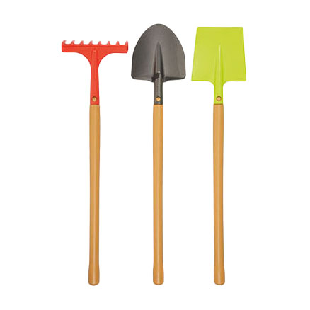Ecoiffier tuingereedschap met houten steel - 3dlg.