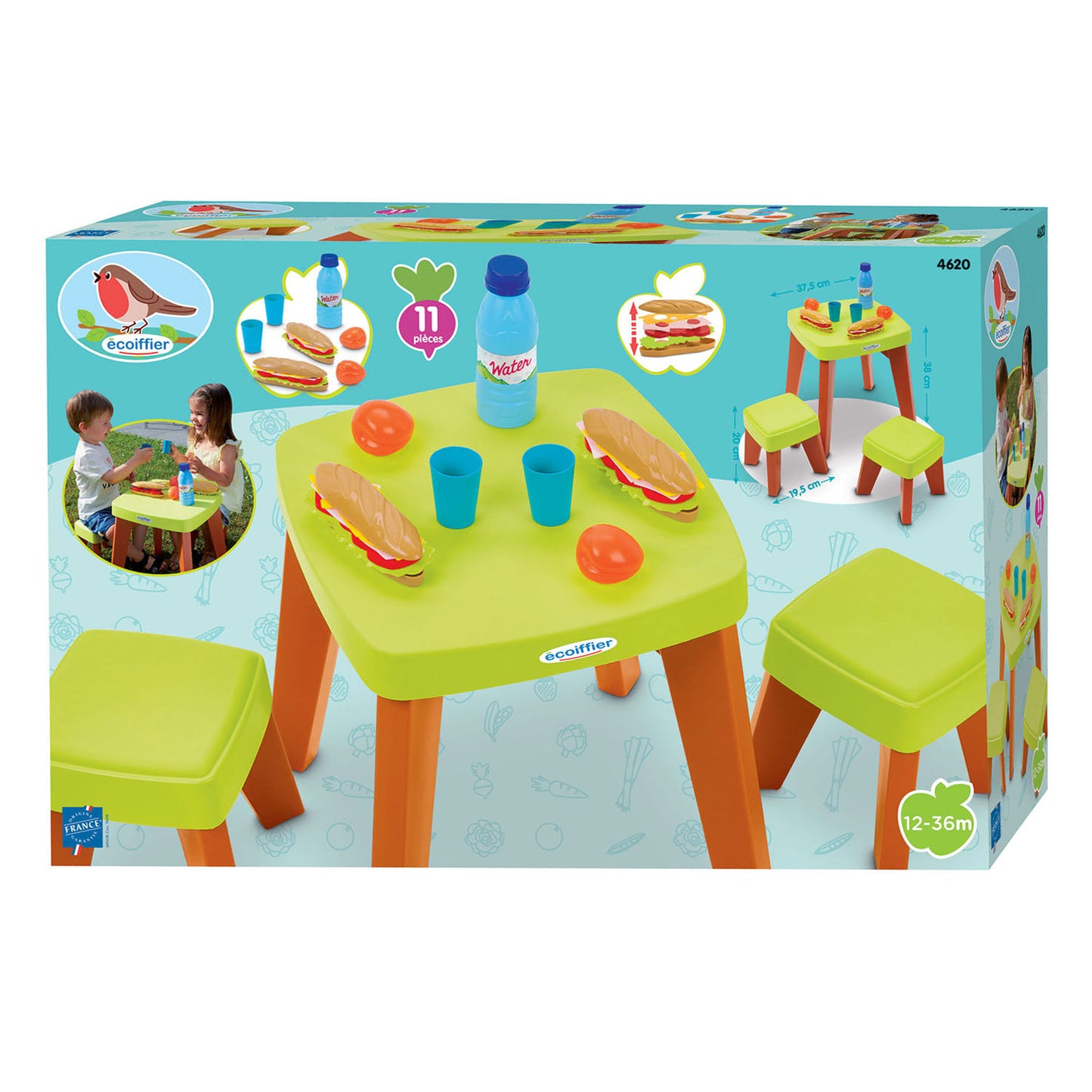 Ecoiffier picknicktafel speelset - 10dlg.