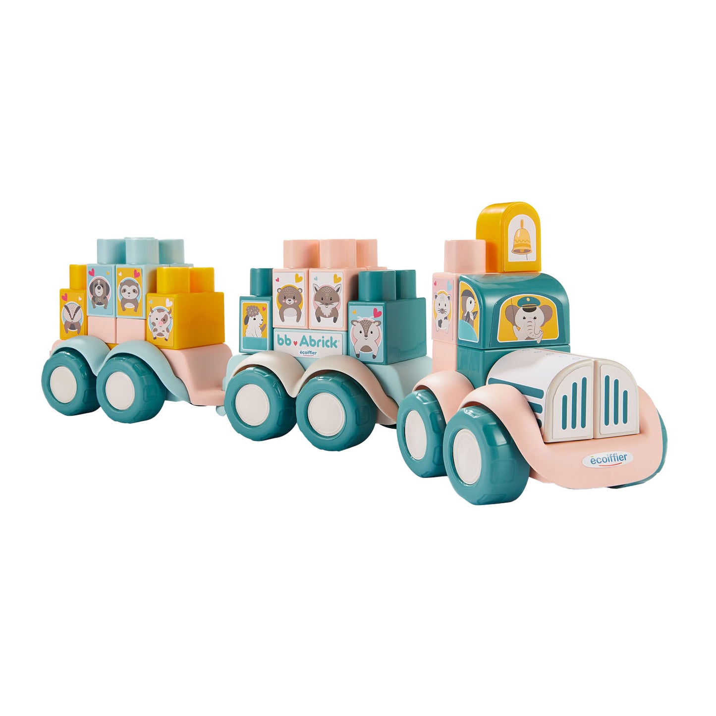 Abrick playset ecoiffier train a construre