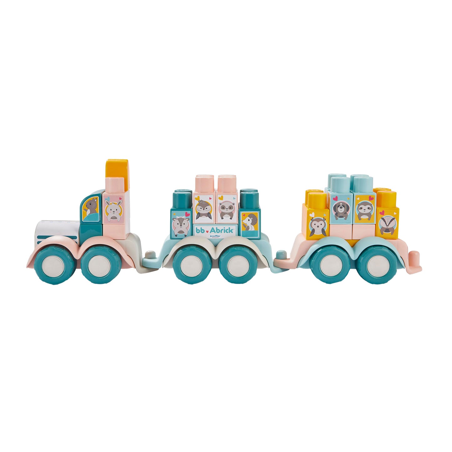 Abrick playset ecoiffier train a construre