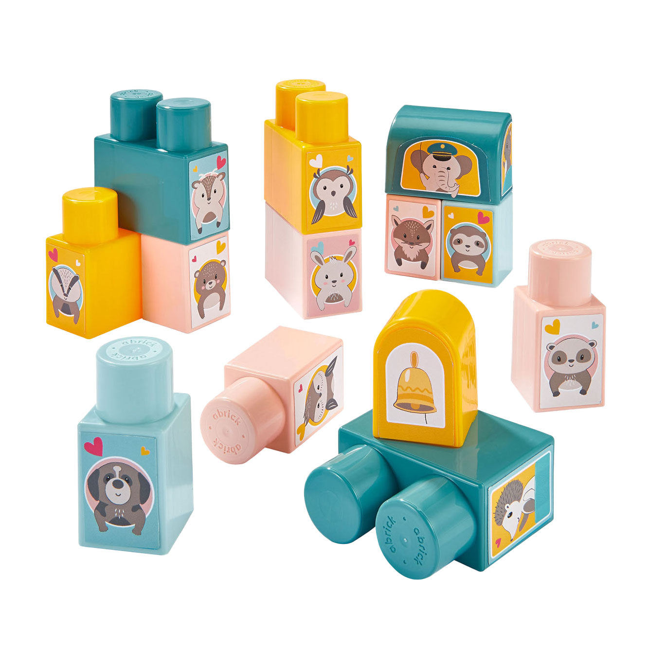 Abrick playset ecoiffier train a construre