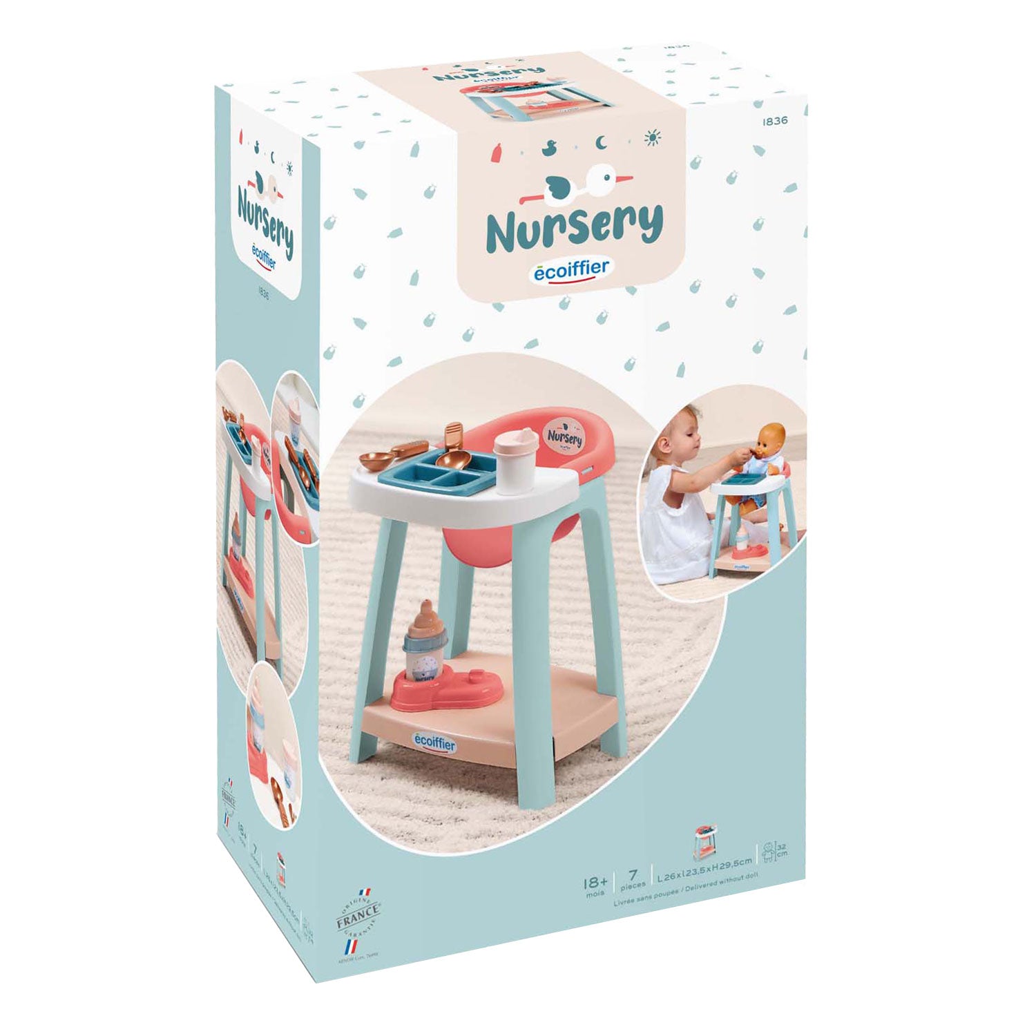 Ecoiffier nursery voedingsstoel - 7dlg.