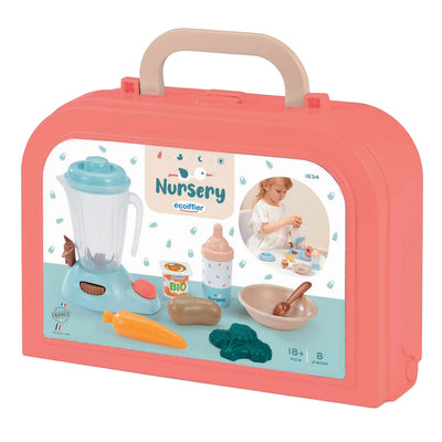 Ecoiffier nursery verzorging - baby's voedingsset in koffer - 8dlg.