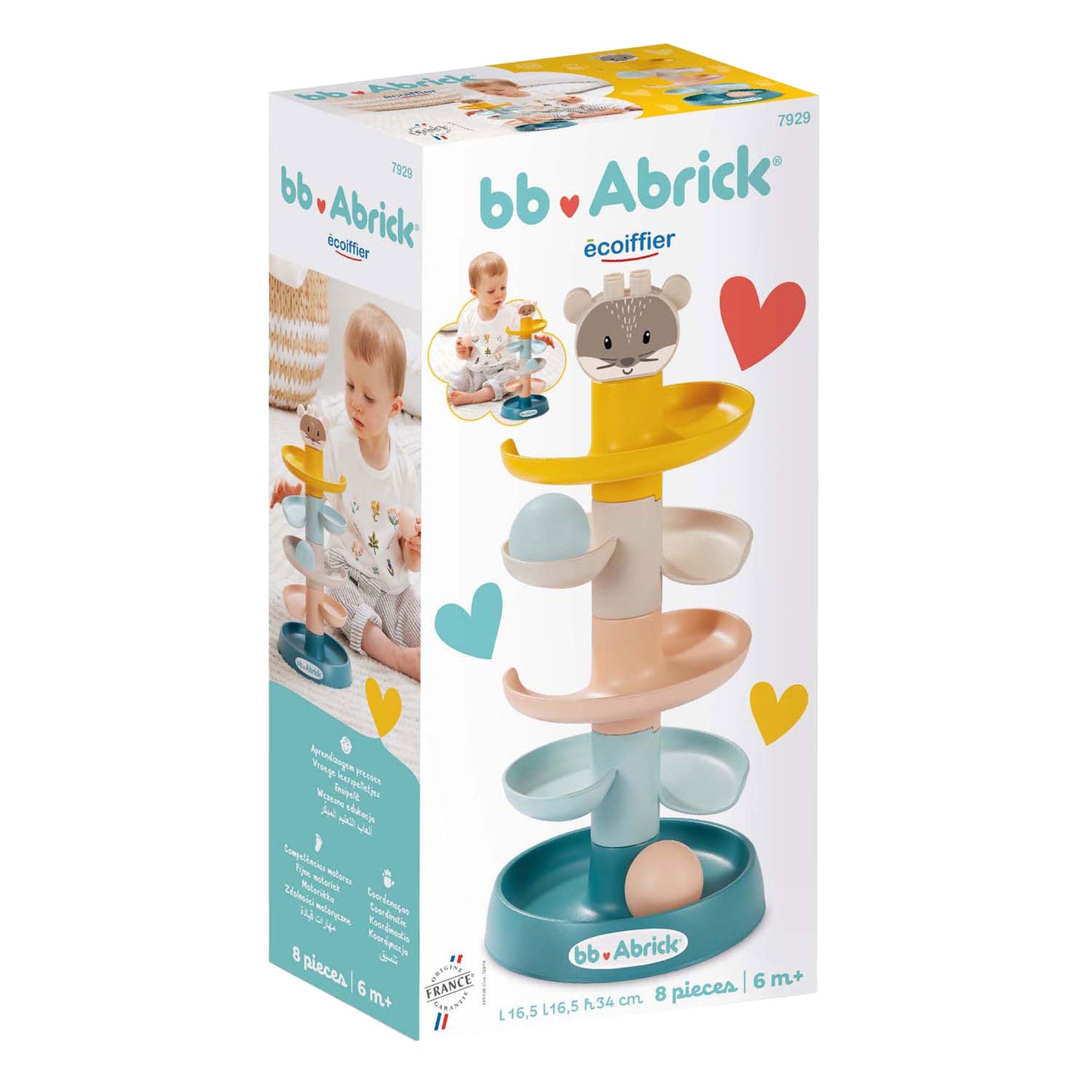 Ecoiffier abrick ecoiffier bb abrick baby ballentoren - 8dlg.