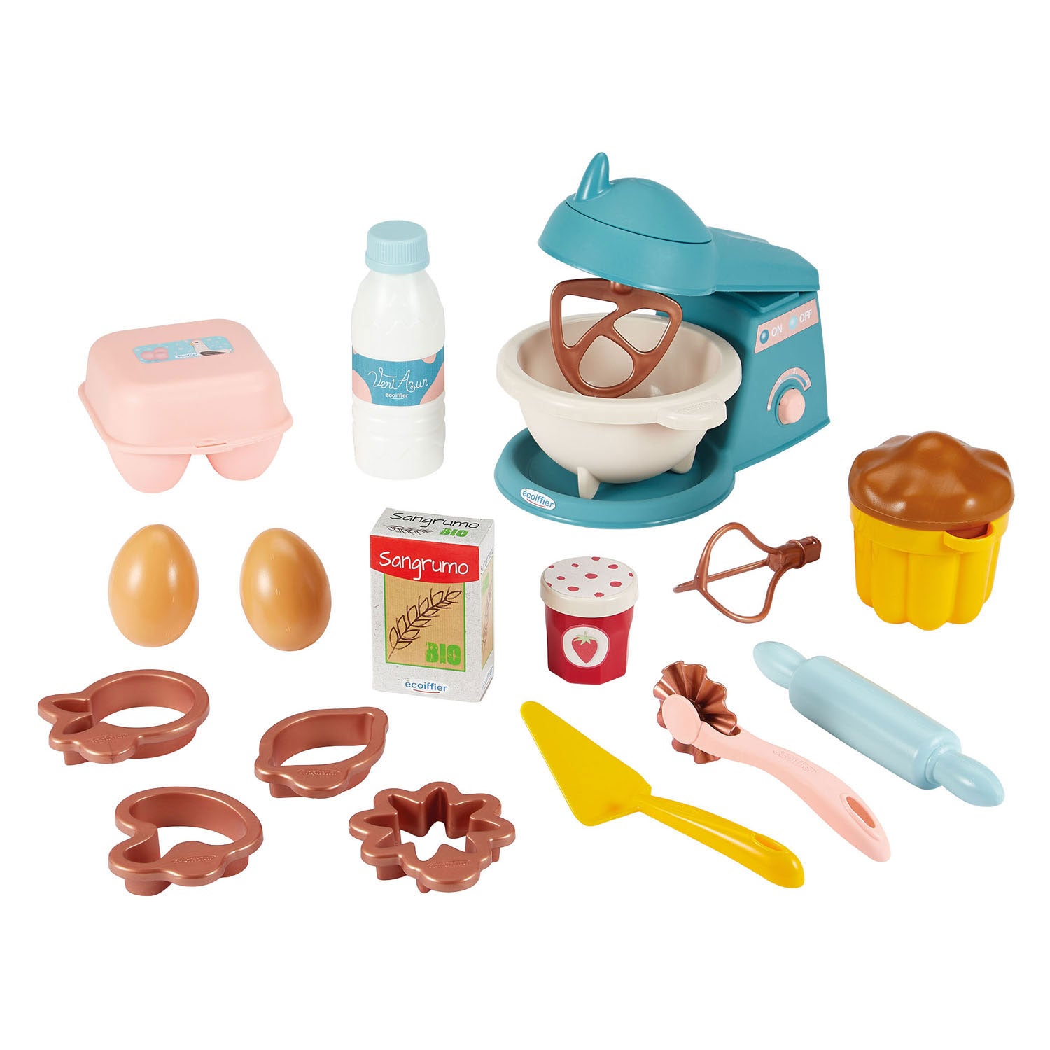 Ecoiffier vert azur patisserieset - 19dlg.