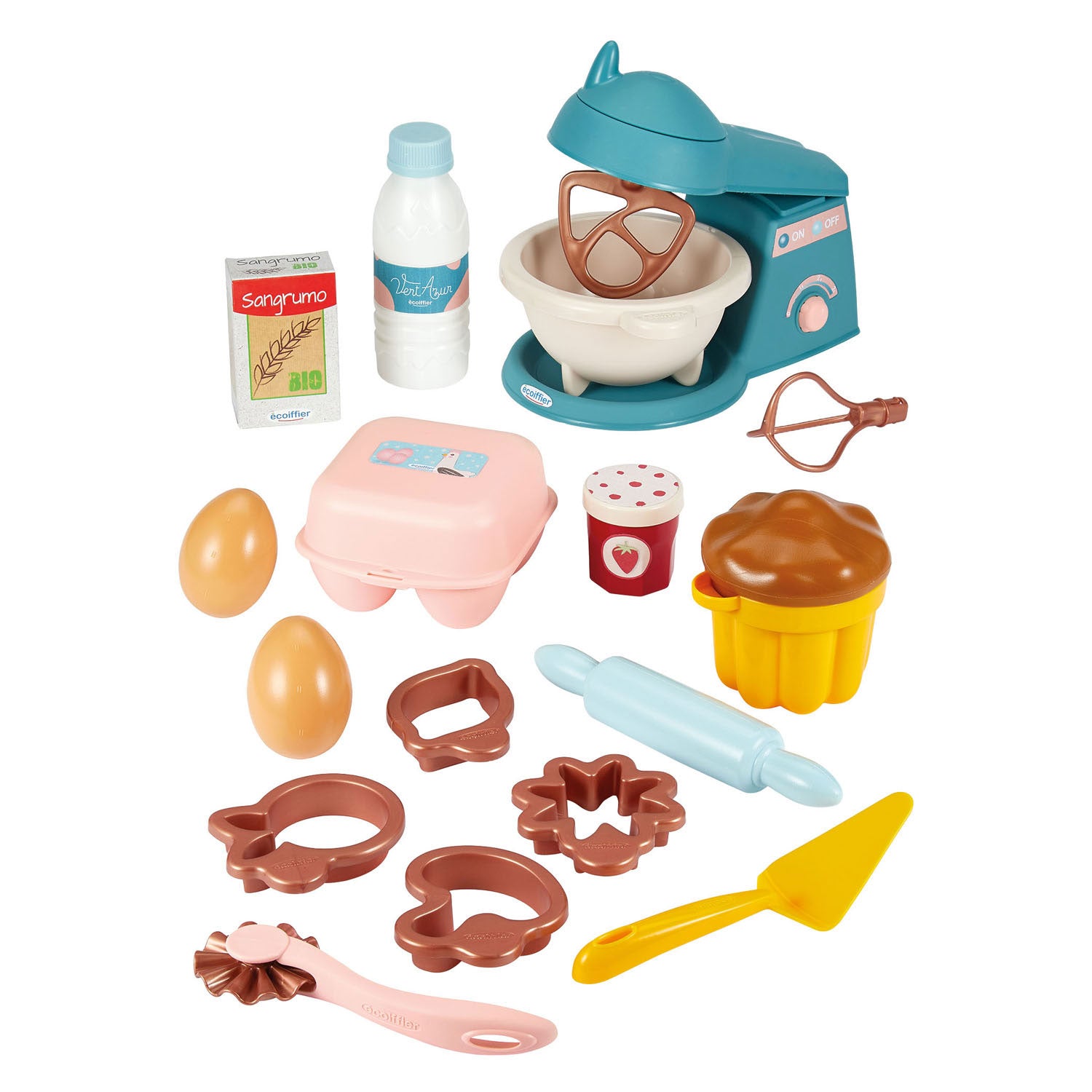 Ecoiffier vert azur patisserieset - 19dlg.