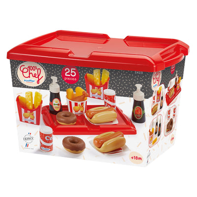 Ecoiffier 100% chef hot dog set - 25dlg.