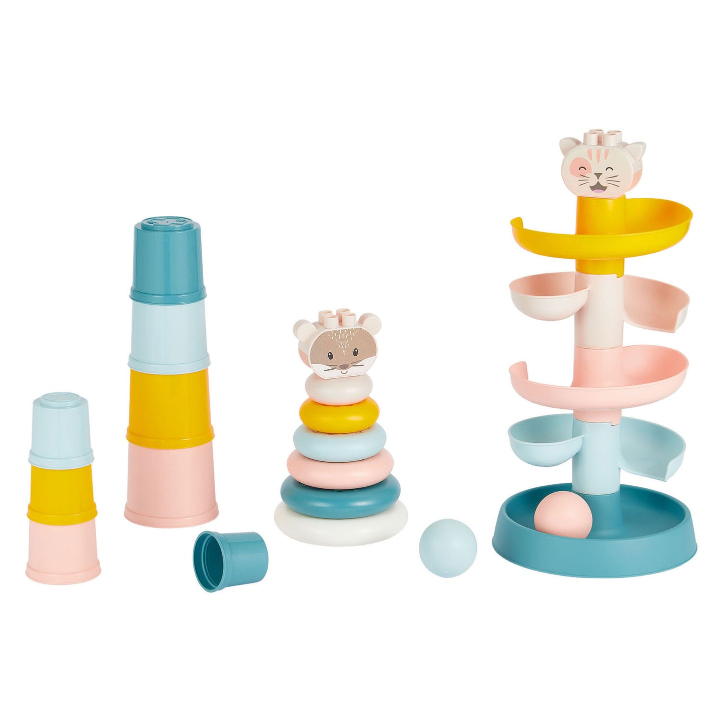 Ecoiffier bb abrick 3in1 babyspeelgoed in opberbox - 23dlg.