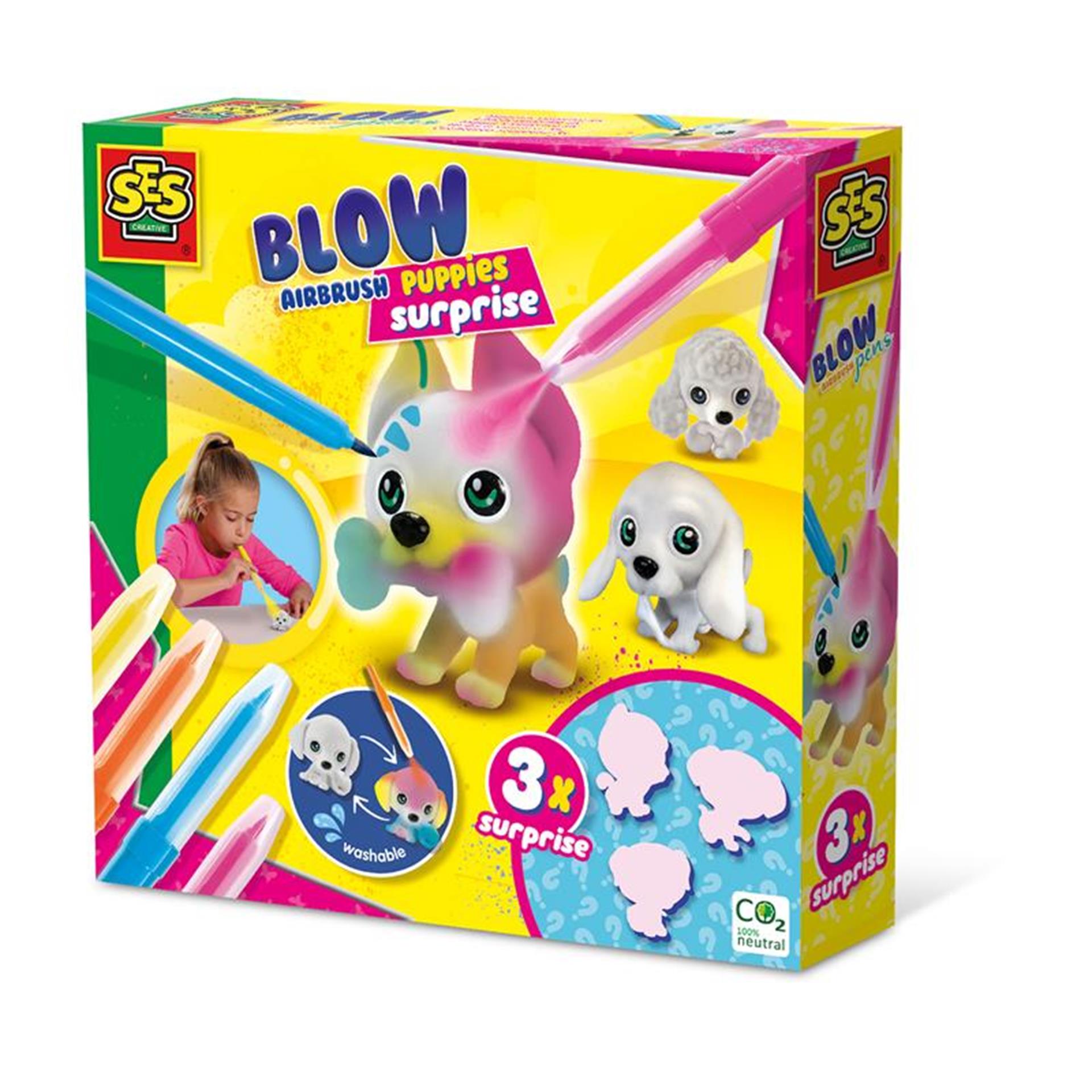 Ses blow airbrush pens - puppy's surprise 3x