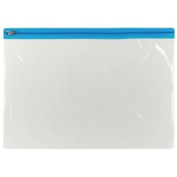 Handige hoesjes od pvc 297x210 mm a4 blauw zipsluiting