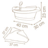 Smoby - Baby Nurse Bad met Functies en Accessoires 3dlg.